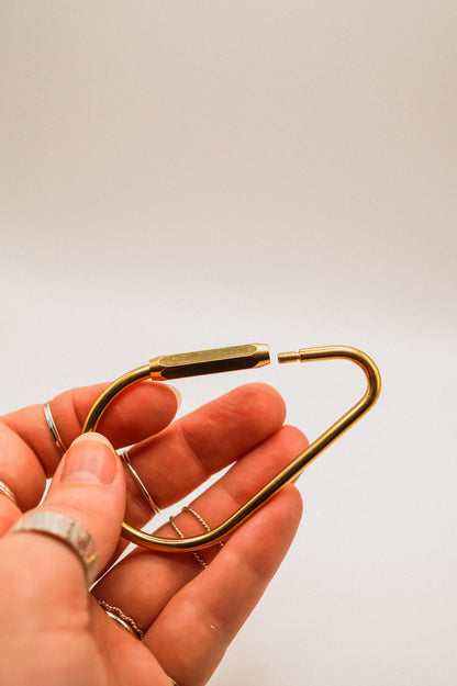 Gold Metal Geometric Key Ring