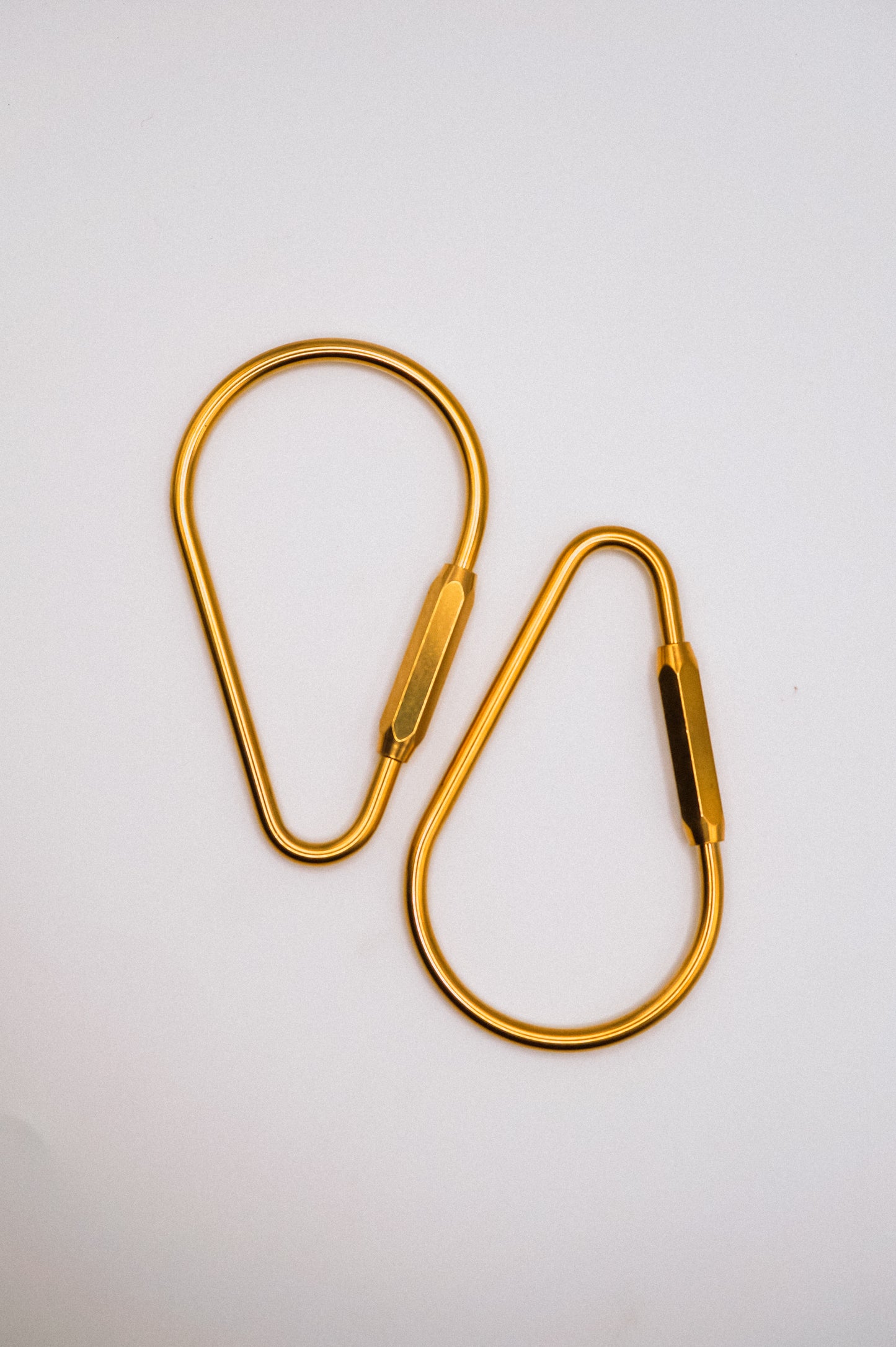 Gold Metal Geometric Key Ring