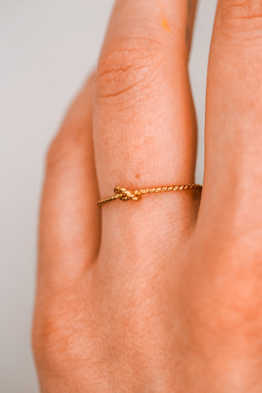 Twist Closed Knot Ring, 14K Gold Fill