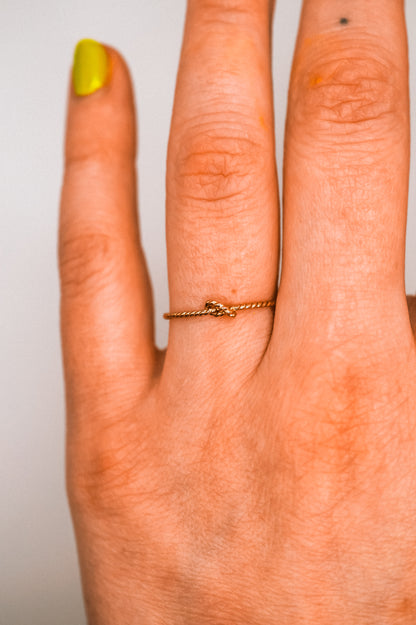 Twist Closed Knot Ring, 14K Gold Fill