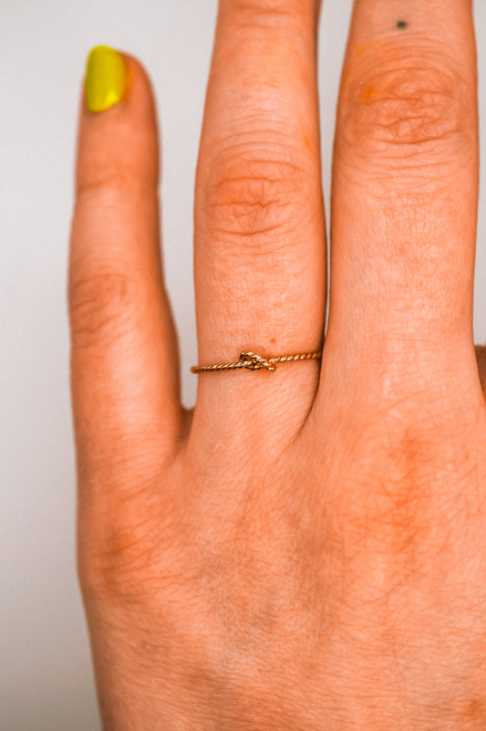Twist Closed Knot Ring, 14K Gold Fill
