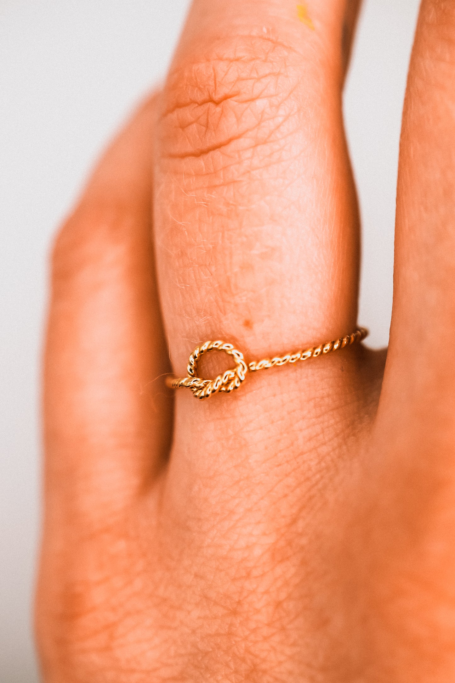 Twist Open Knot Ring, 14K Gold Fill