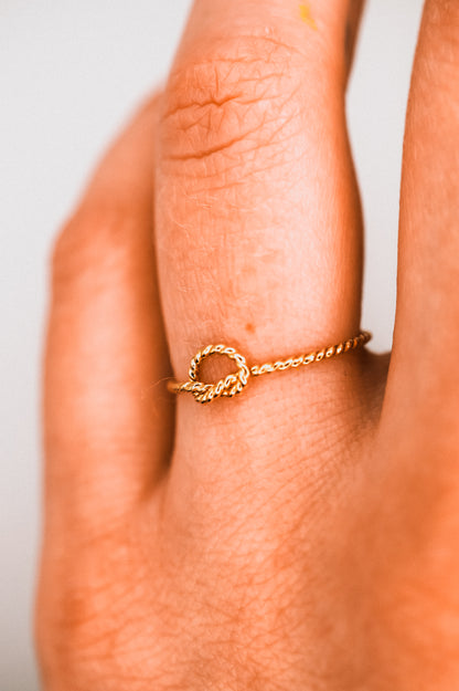 Twist Open Knot Ring, 14K Gold Fill