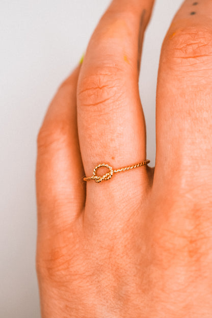 Twist Open Knot Ring, 14K Gold Fill