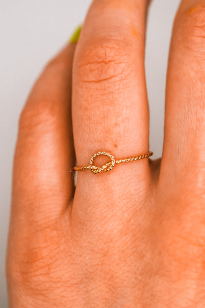 Twist Open Knot Ring, 14K Gold Fill