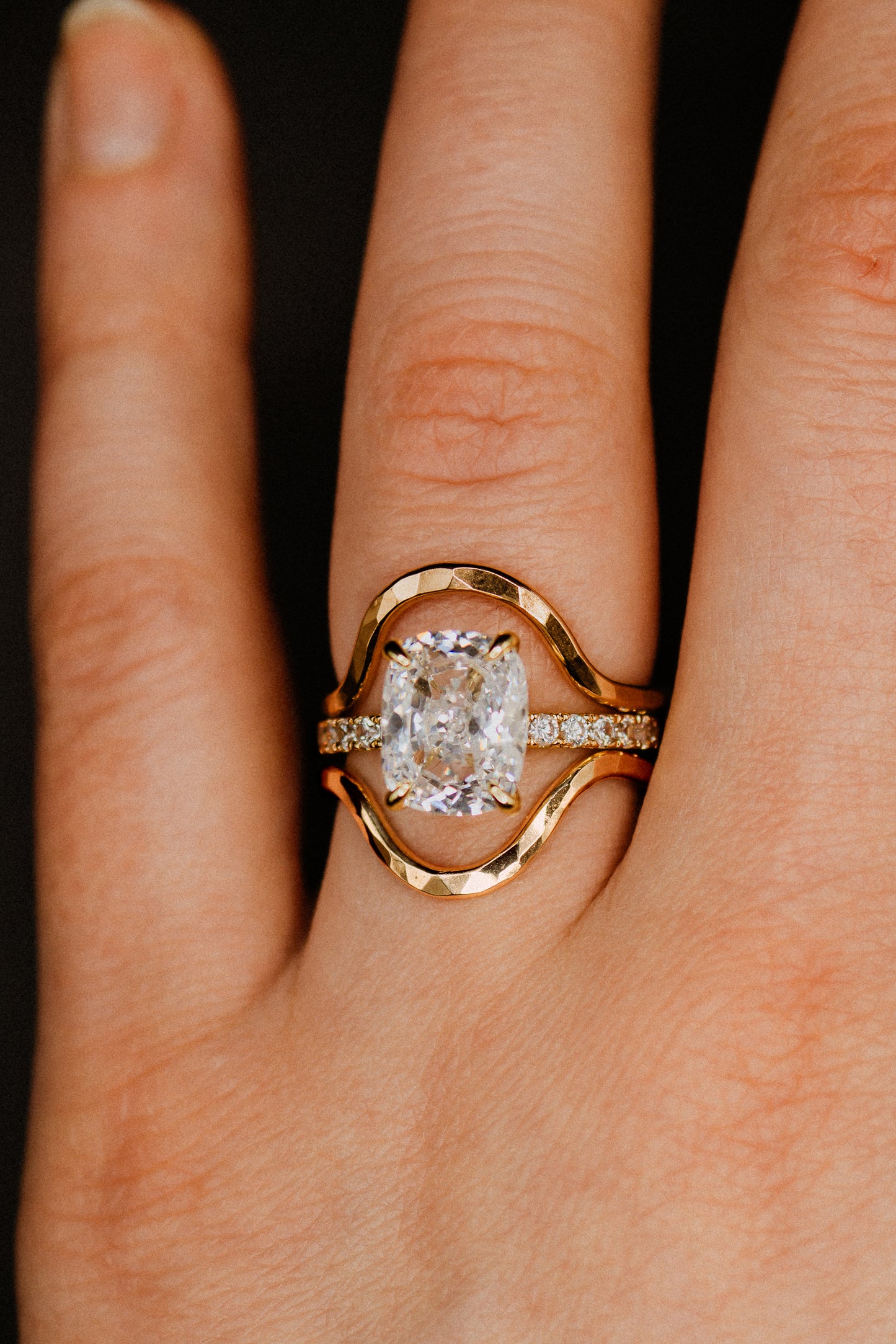 Arc Ring, Solid 14K Gold