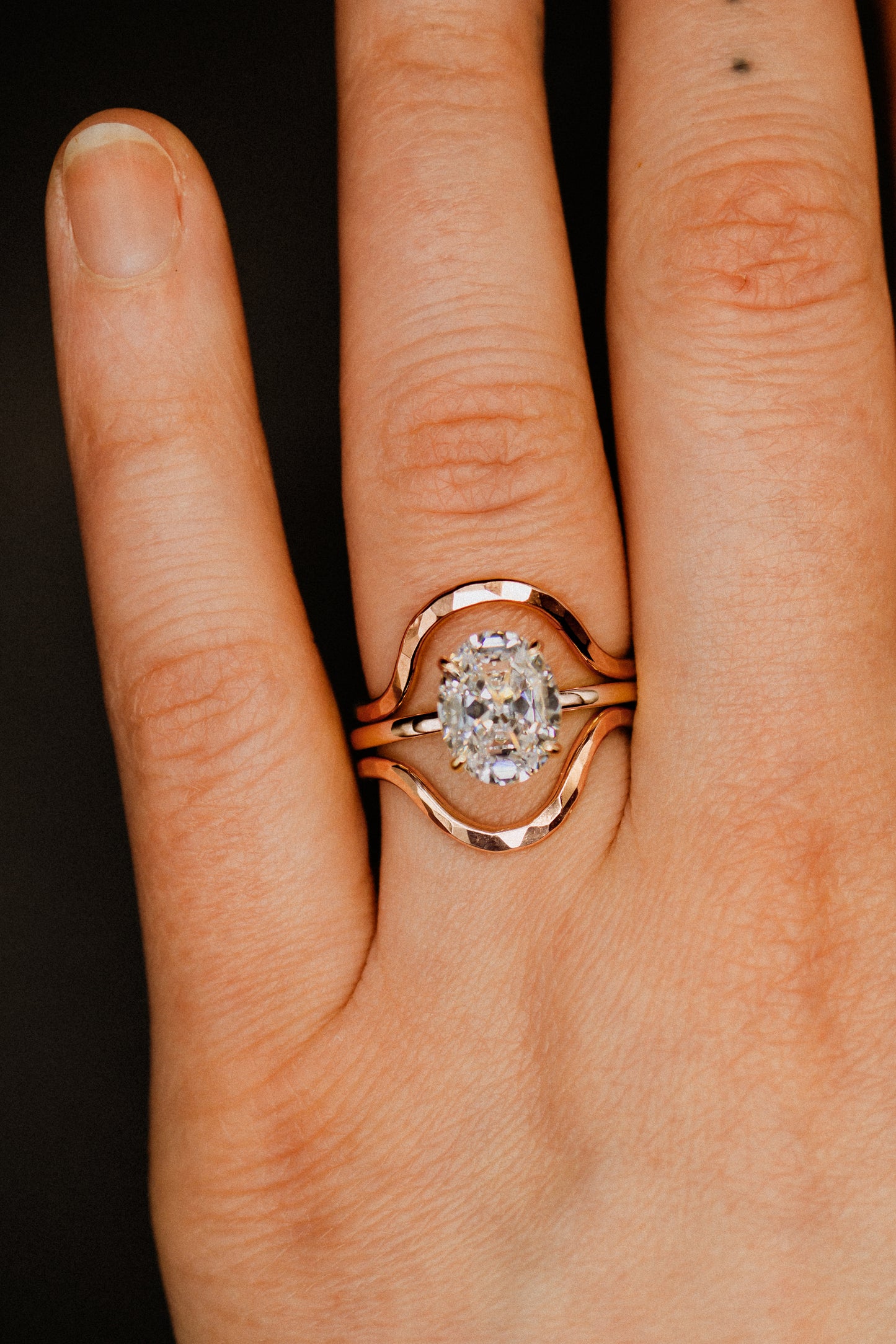 Arc Ring, Solid 14K Rose Gold