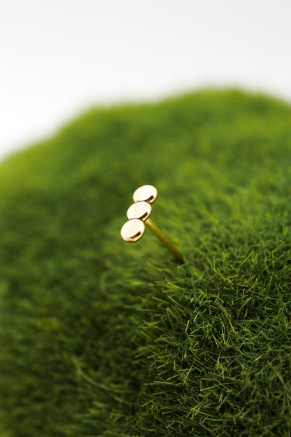Hammered Bead Stud Earrings, 14K Gold Fill, Rose Gold Fill or Sterling Silver