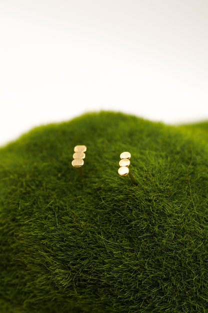 Hammered Bead Stud Earrings, 14K Gold Fill, Rose Gold Fill or Sterling Silver