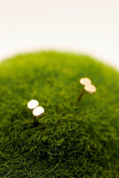 Hammered Bead Stud Earrings, 14K Gold Fill, Rose Gold Fill or Sterling Silver