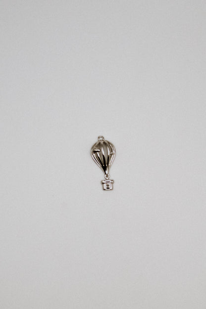 Hot Air Balloon Charm, Sterling Silver