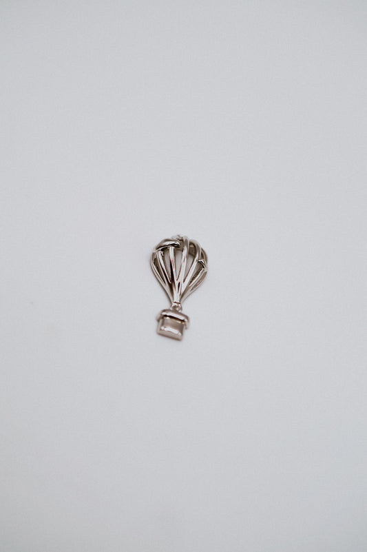 Hot Air Balloon Charm, Sterling Silver