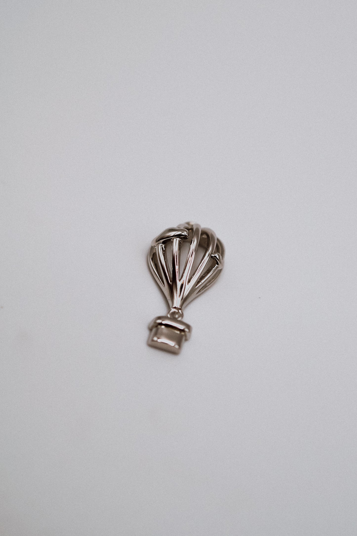 Hot Air Balloon Charm, Sterling Silver