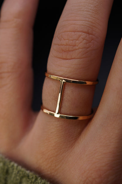 Large Cage Ring, 14K Gold Fill