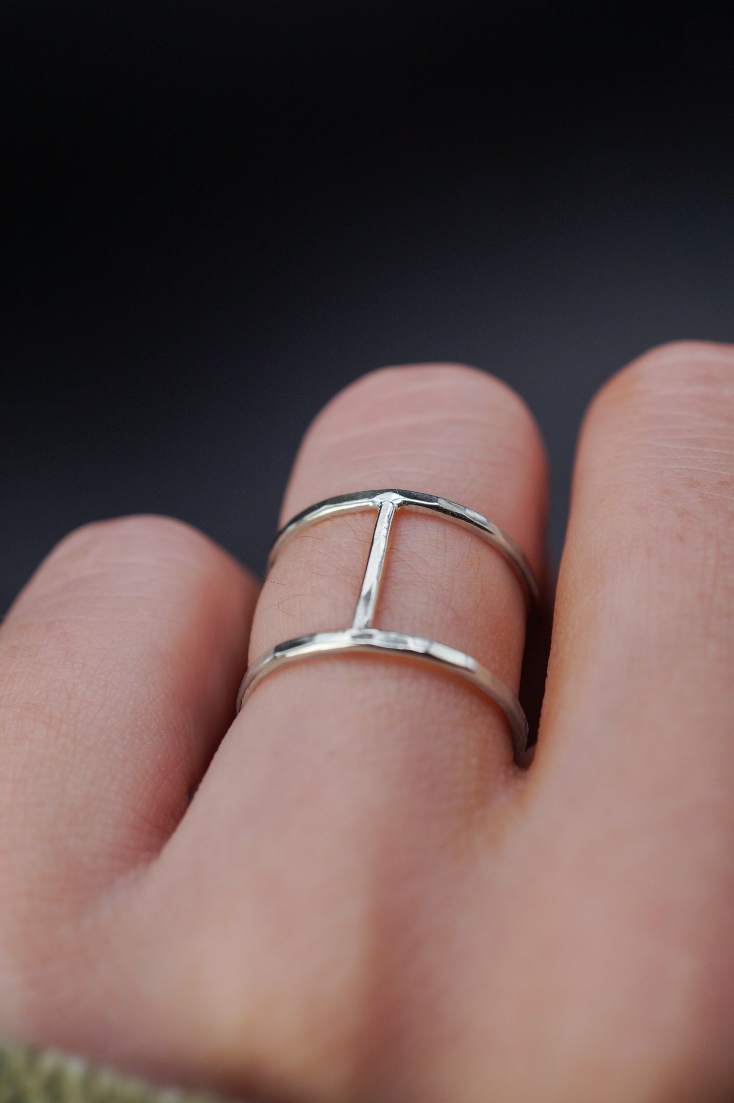 Large Cage Ring, Sterling Silver