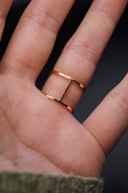 Large Cage Ring, 14K Gold Fill