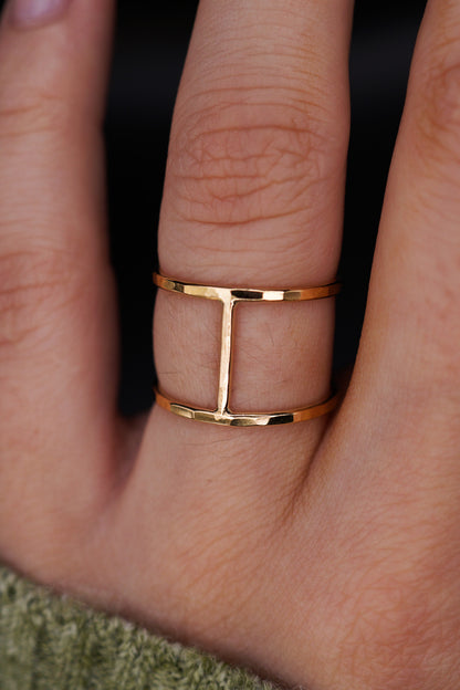 Large Cage Ring, 14K Gold Fill