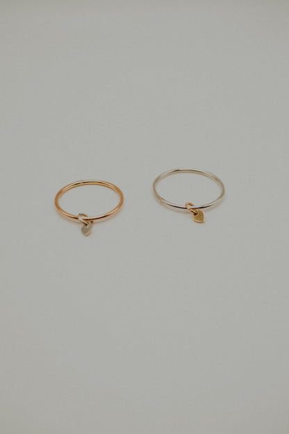 Bestie Charm Ring Set of 2, Mixed Metals