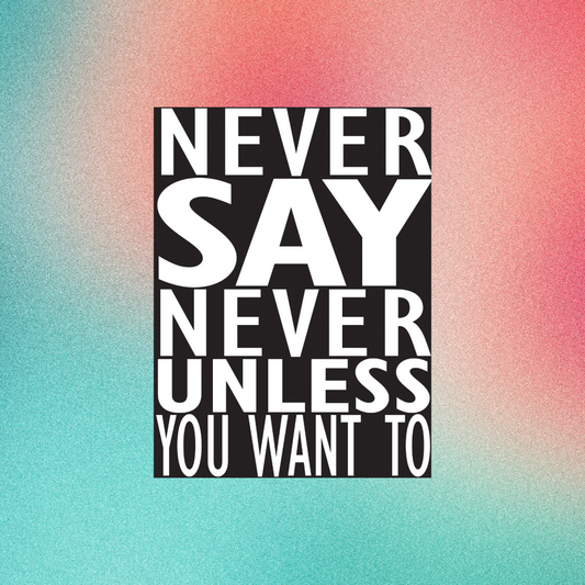 Never Say Never Magnet