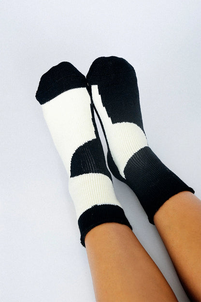 Color Blocked Cozy Crew Socks