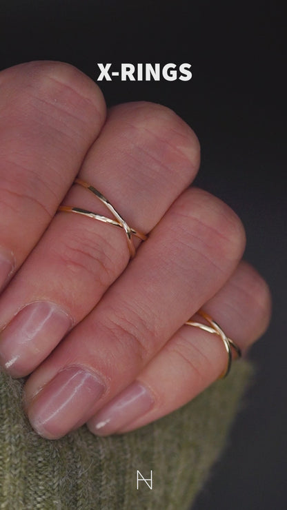 X-Ring, Solid 14K Gold