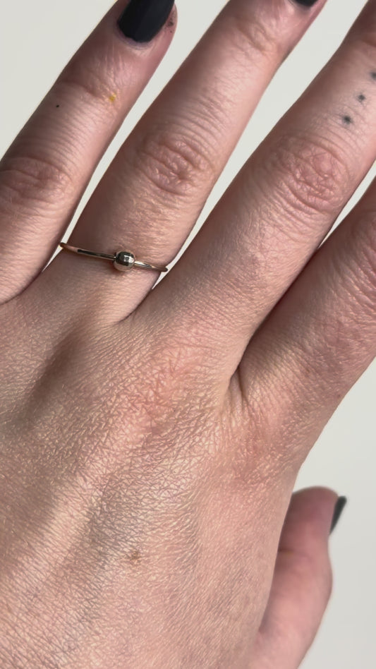 Disco Spinner Ring, Sterling Silver