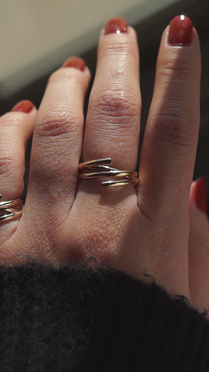 Open Spiral Ring, Sterling Silver