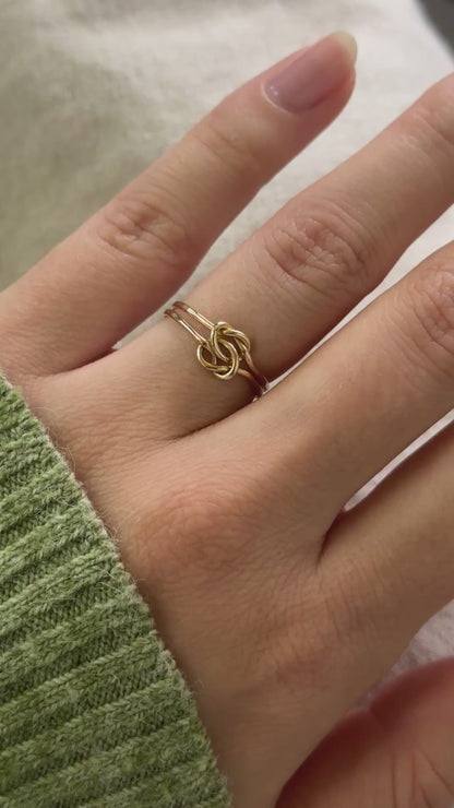 Double Knot Ring, 14K Rose Gold Fill