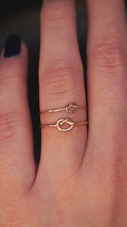 Open Knot Ring, Solid 14K Gold