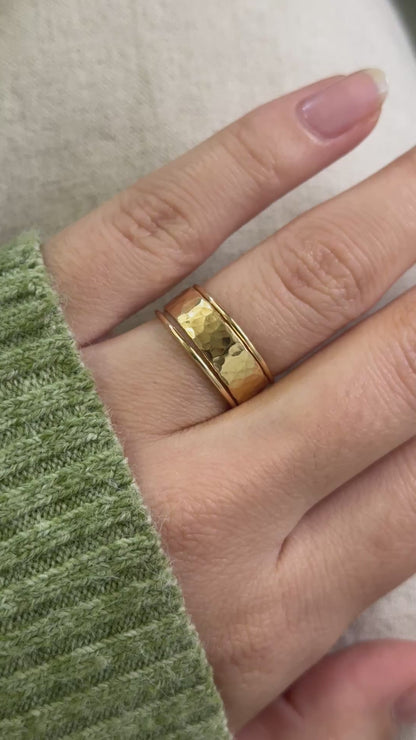 Pebbled Essential Set of 3 Stacking Rings, Gold Fill, Rose Gold Fill or Sterling Silver