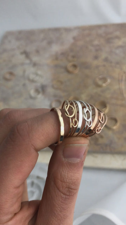 Open Knot Ring, 14K Rose Gold Fill