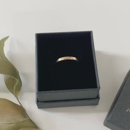 Hammered Extra Thick Ring, Solid 14K Gold