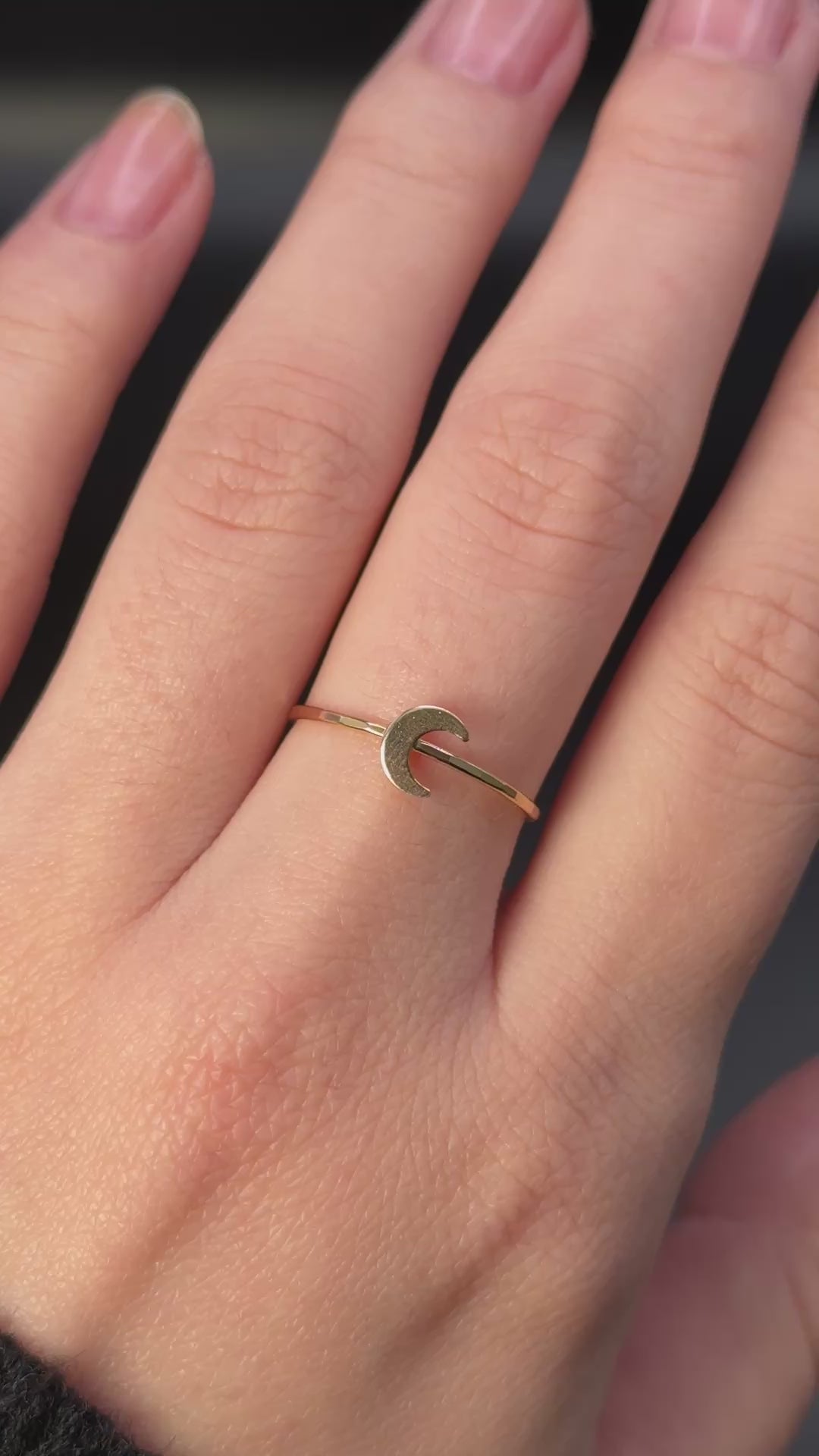Moon Ring, 14K Rose Gold Fill – Hannah Naomi Jewelry