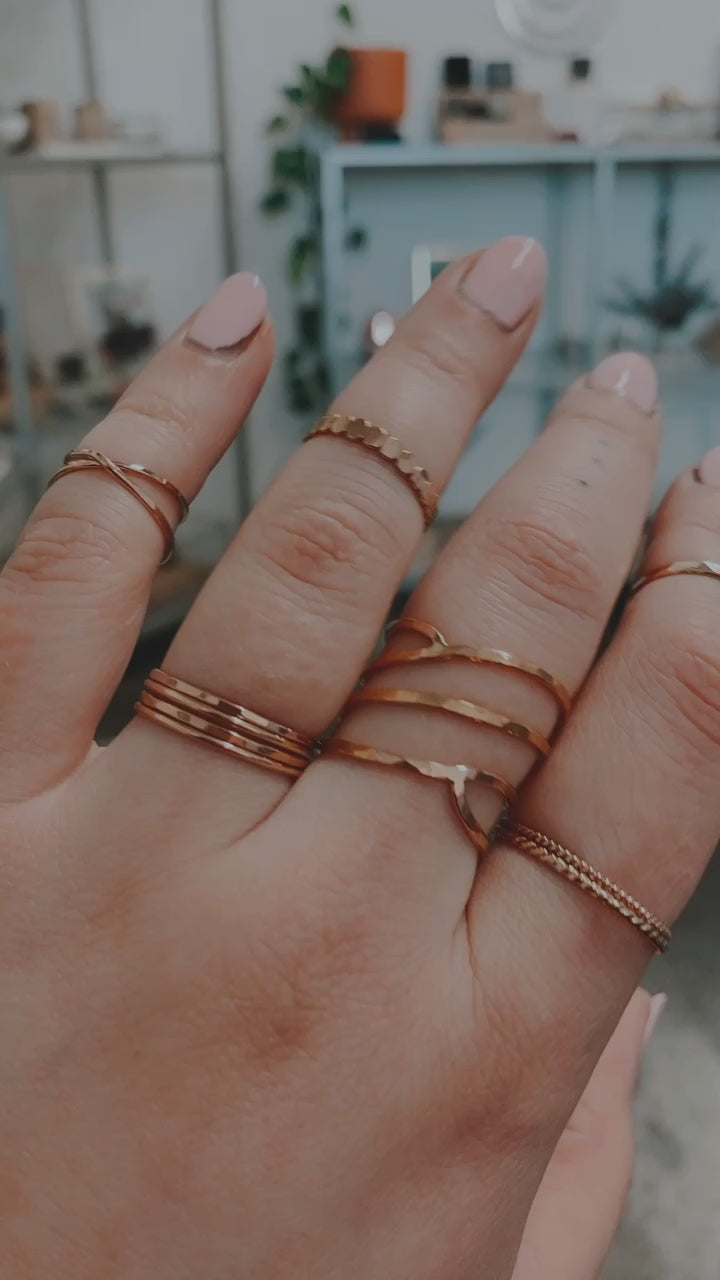 Rose gold store filled ring