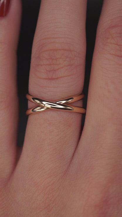 Infinity X-Ring, Sterling Silver