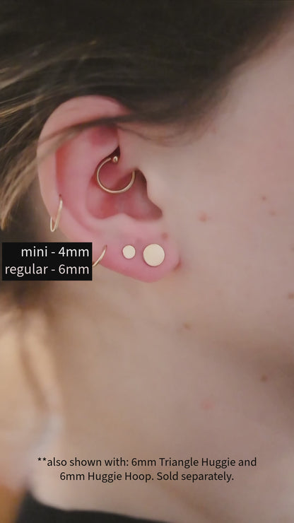 Mini Dot Stud Earrings in Gold Fill or Sterling Silver