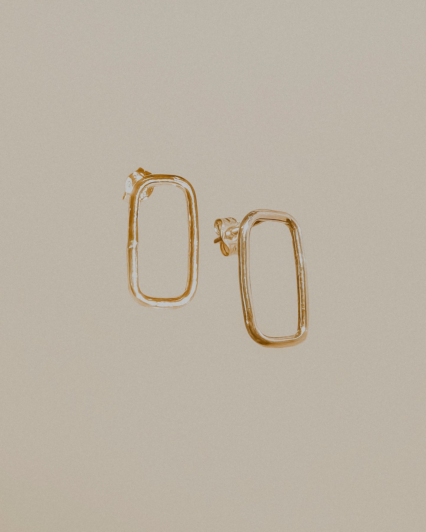 Rectangle Stud Earrings, Gold Fill, Rose Gold Fill, or Sterling Silver