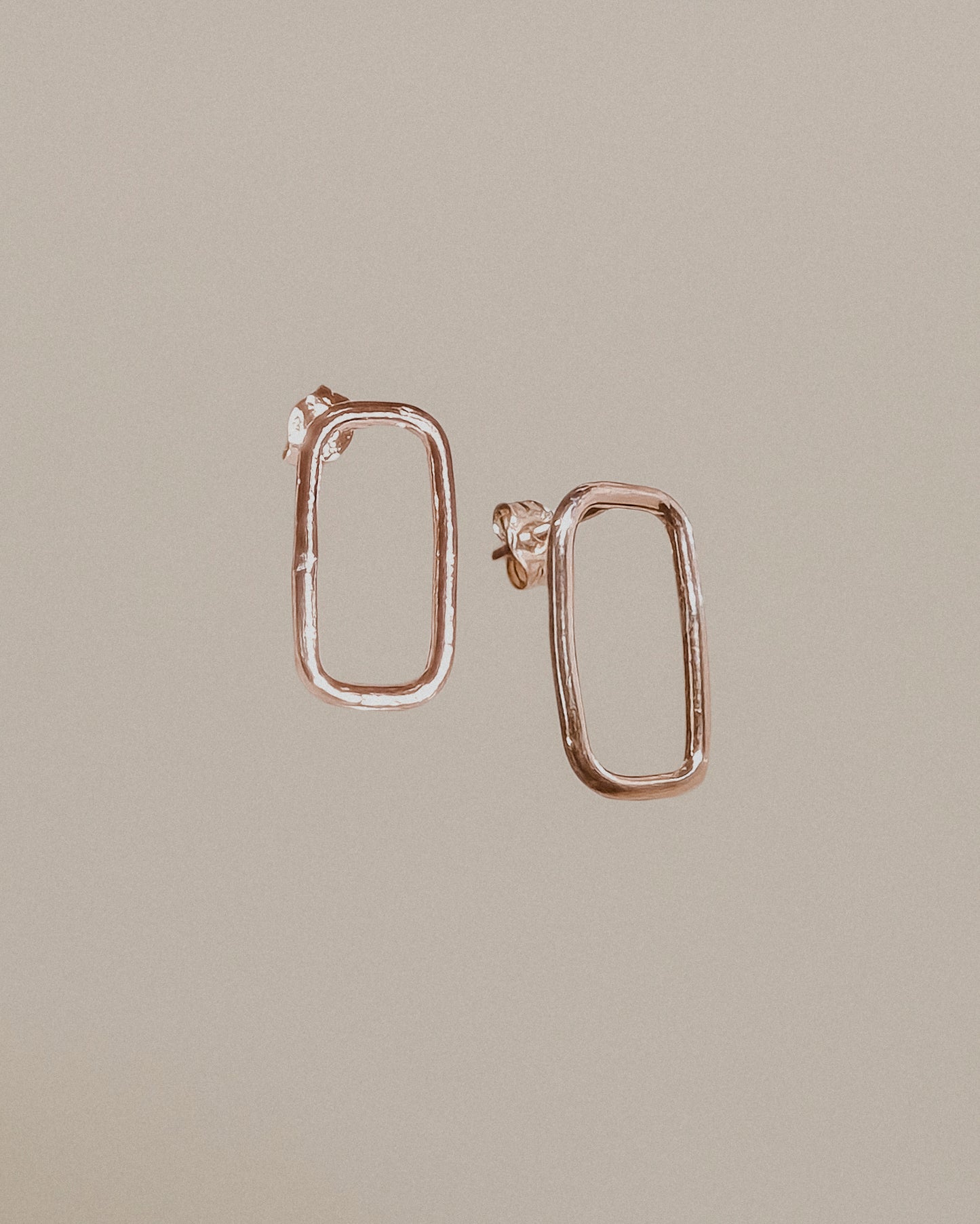 Rectangle Stud Earrings, Gold Fill, Rose Gold Fill, or Sterling Silver