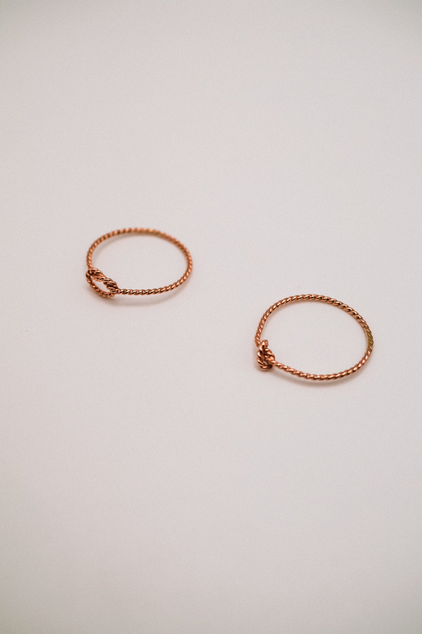 Twist Open Knot Ring, 14K Rose Gold Fill