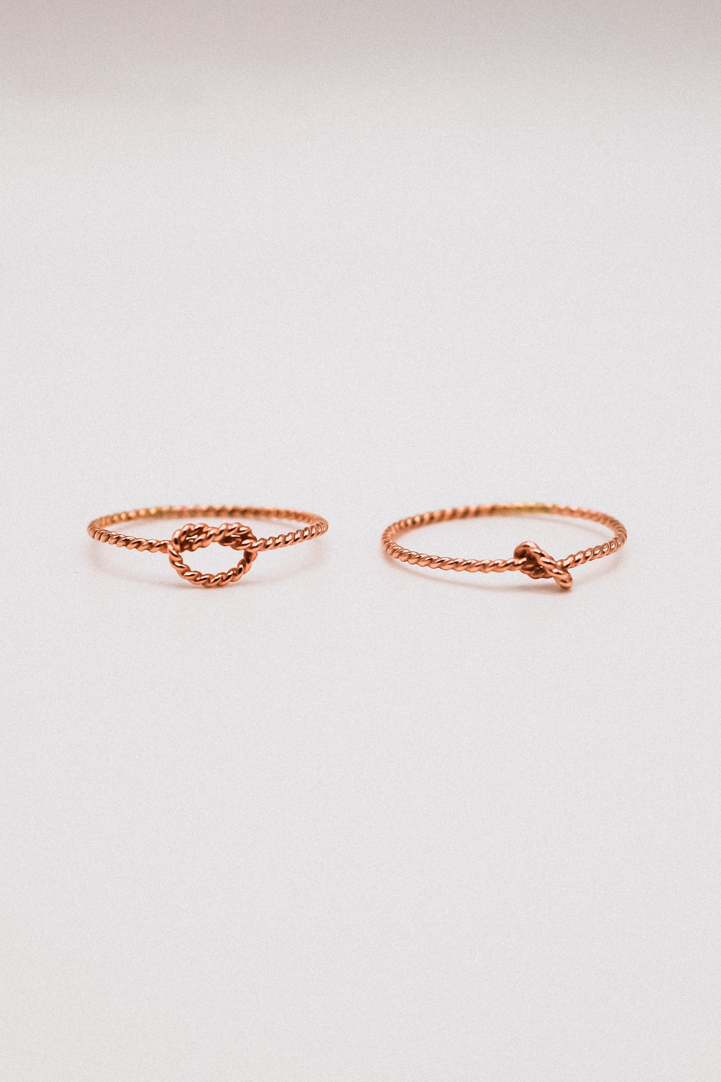 Twist Open Knot Ring, 14K Rose Gold Fill