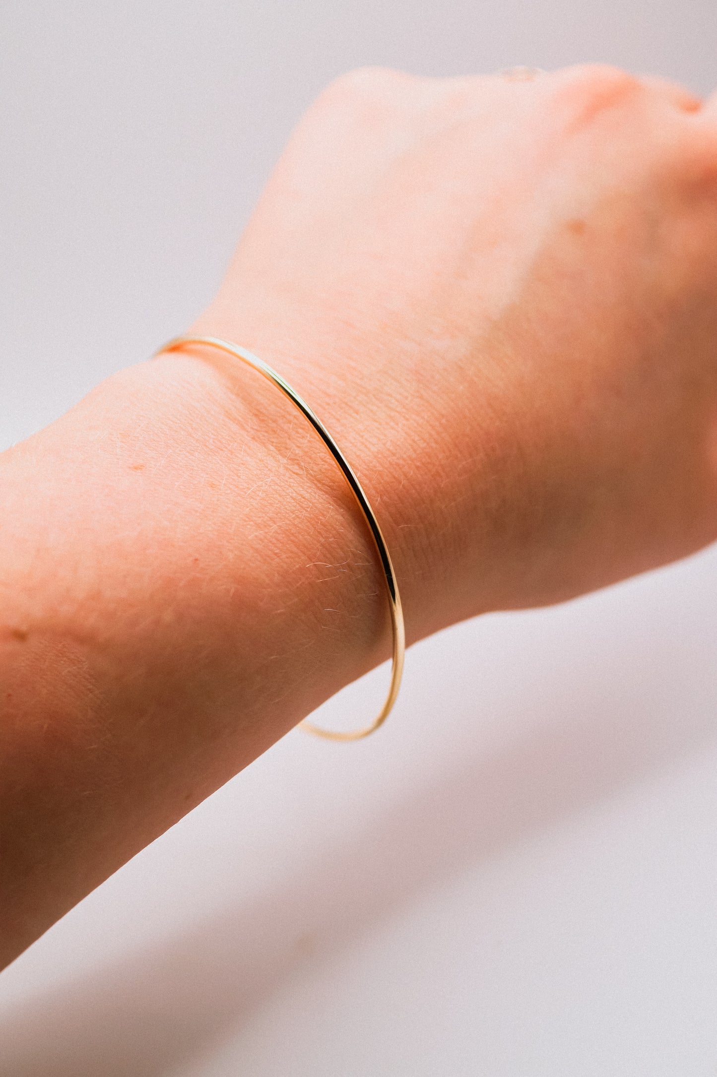Rounded Bangle Bracelet, Gold Fill, Rose Gold Fill or Sterling Silver