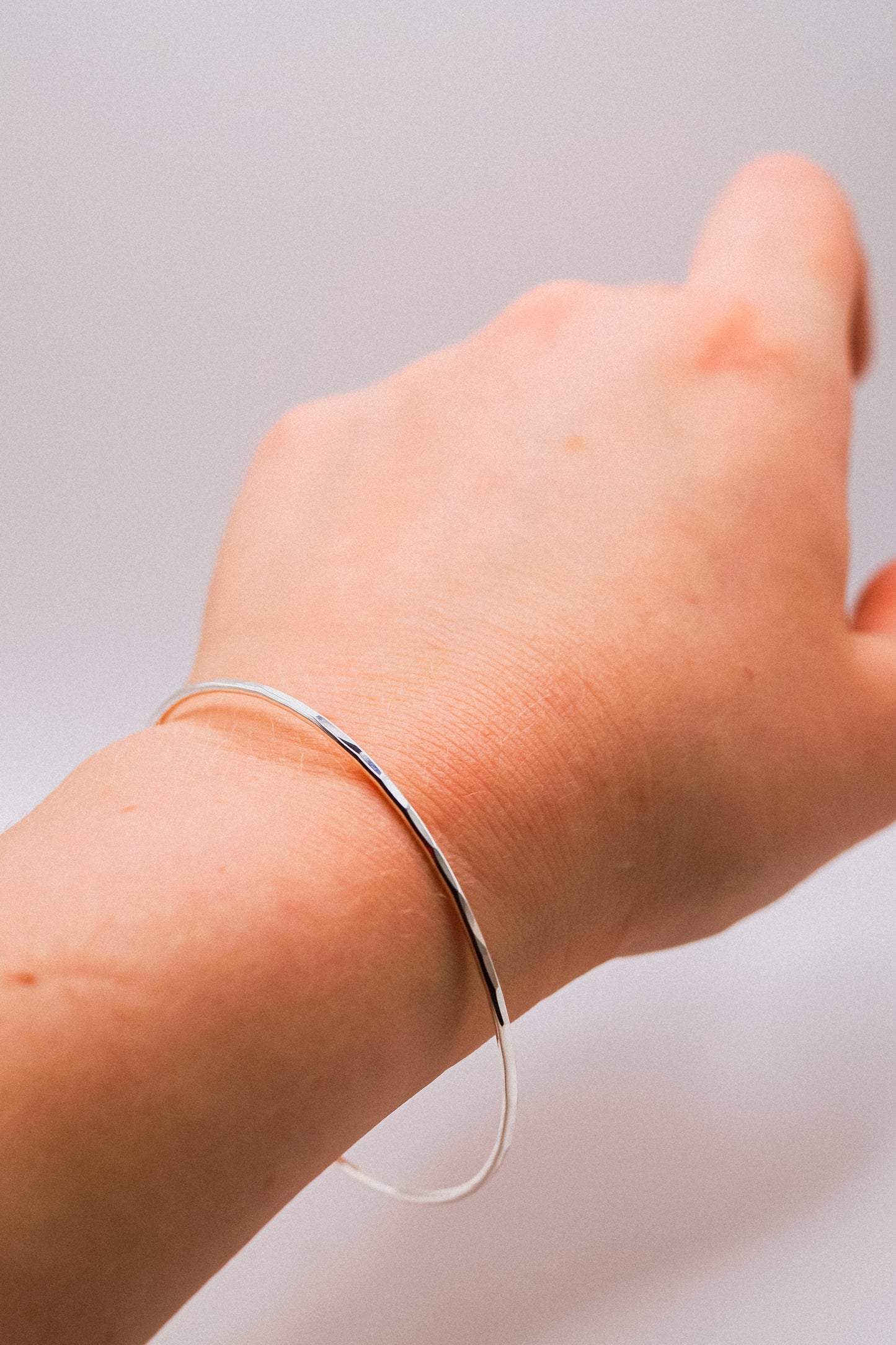 Rounded Bangle Bracelet, Gold Fill, Rose Gold Fill or Sterling Silver