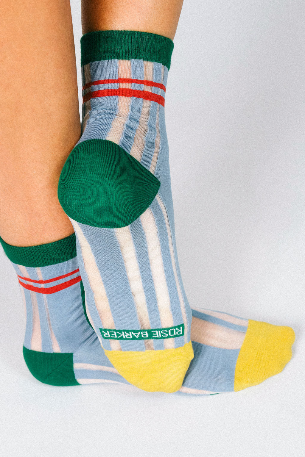 Wide Grid Sheer Ankle Socks by Rosie Barker