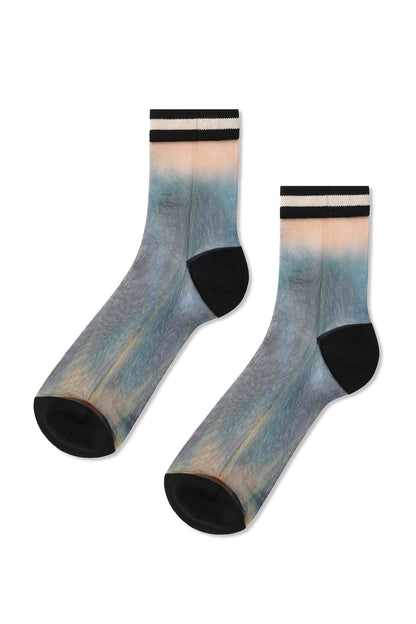 Sheer Tie Dye Ankle Socks