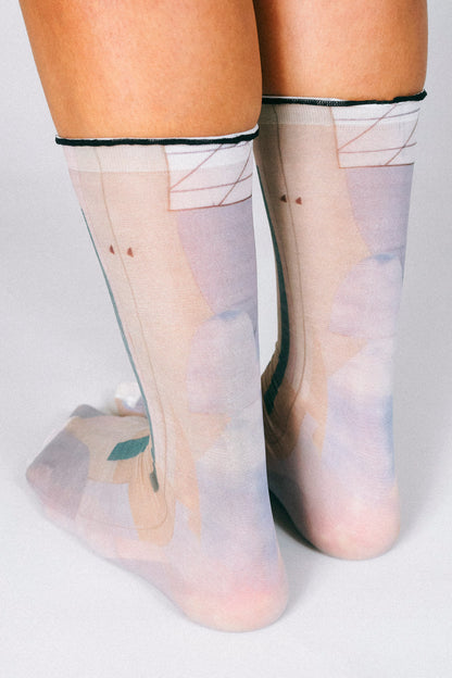 Sky Sheer Ankle Socks by Rosie Barker