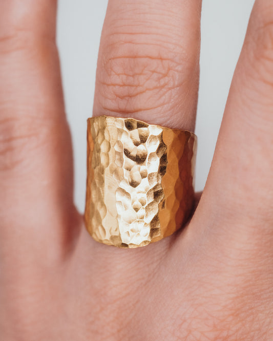 Small Shield Ring, 14K Gold Fill