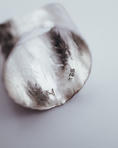 Small Shield Ring, Sterling Silver