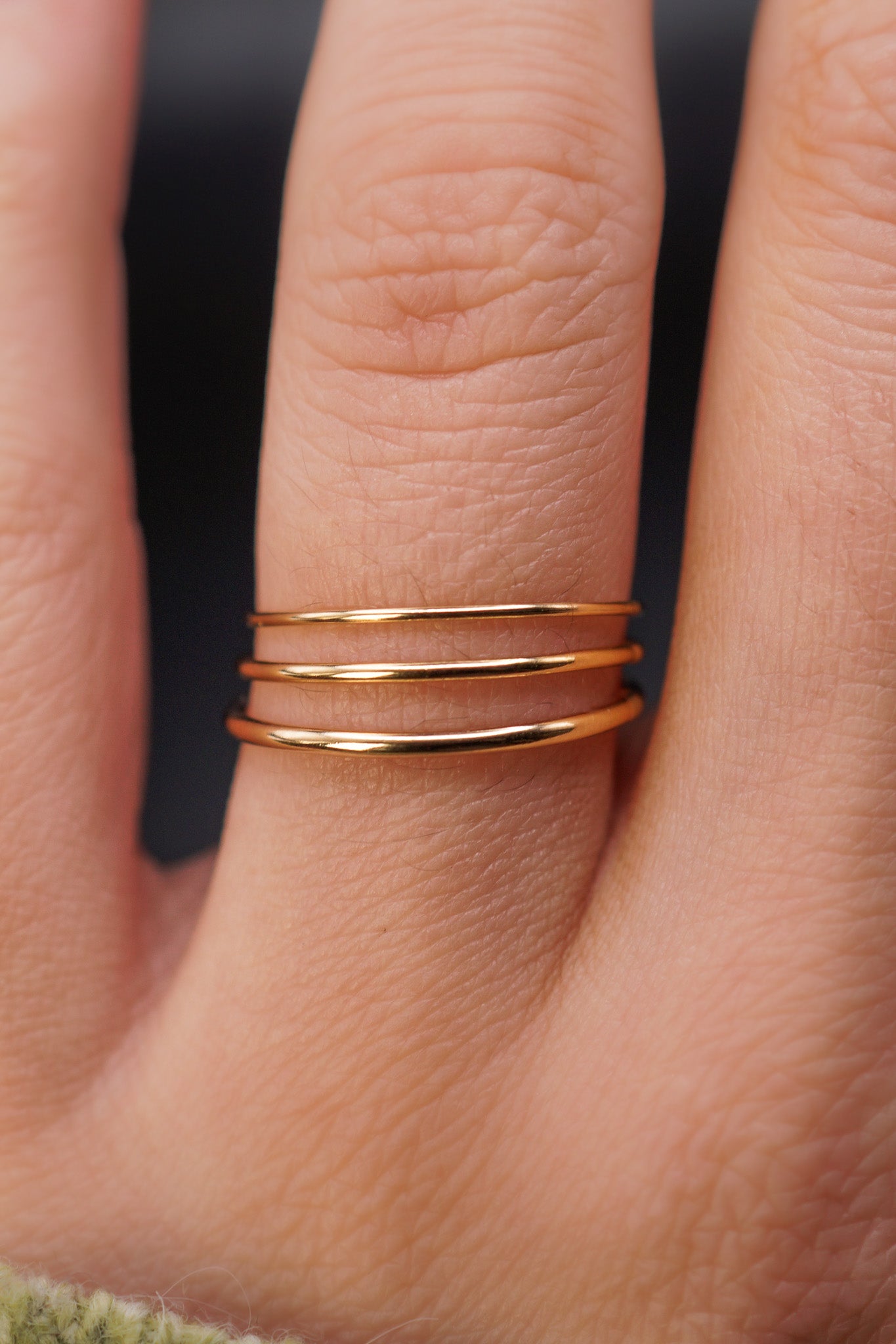 Simple Stacking Set Of 3 Rings, Gold Fill, Rose Gold Fill or Sterling Silver
