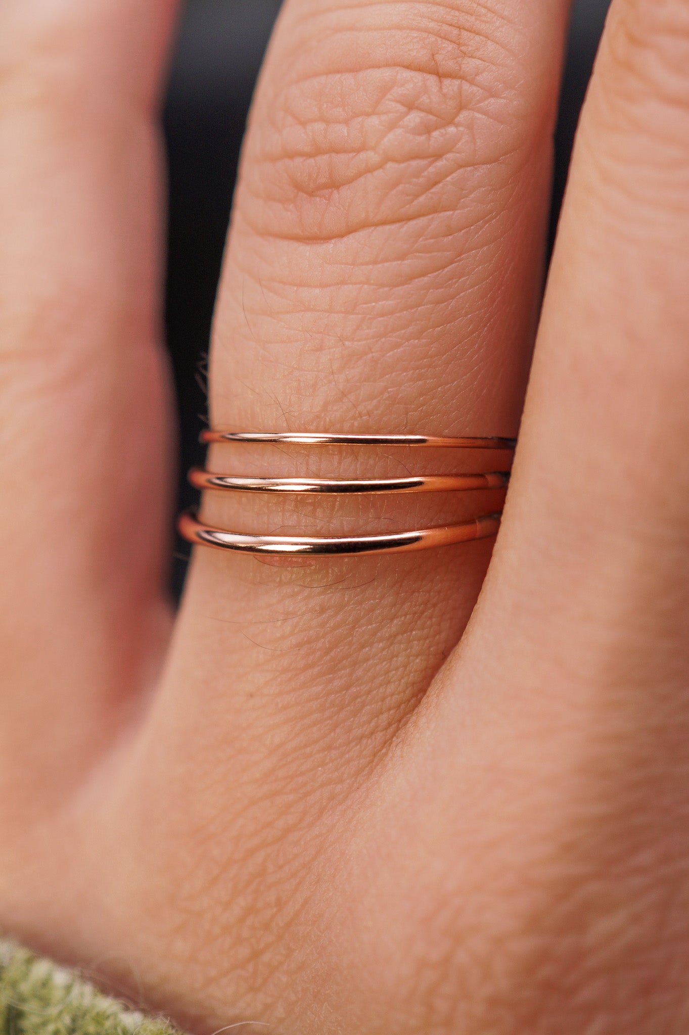 Simple Stacking Set Of 3 Rings, Gold Fill, Rose Gold Fill or Sterling Silver