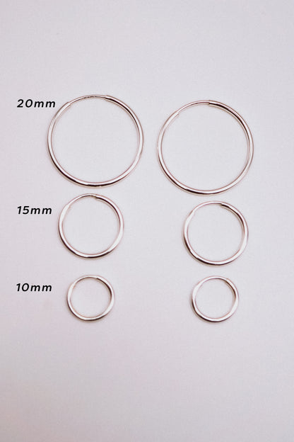 Endless Hoop Earring in Sterling Silver